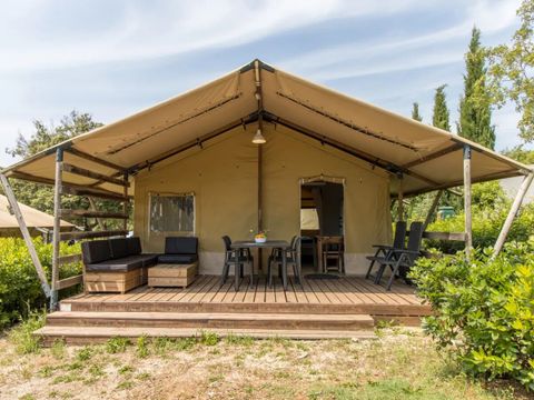 Tente en toile et en bois 6 personnes - Tente Lodge Premium