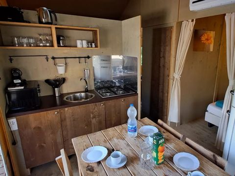 Tente en toile et en bois 6 personnes - Tente Lodge Premium
