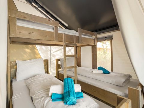 TENTE TOILE ET BOIS 4 personnes - Tente safari Confort + climatisation