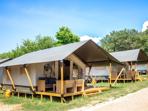 TENTE TOILE ET BOIS 4 personnes - Tente safari Confort + climatisation