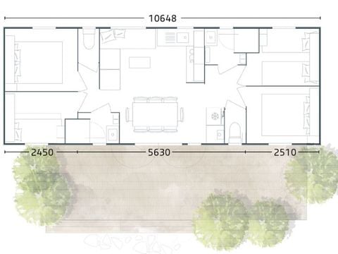 MOBILHOME 8 personnes - MH CONFORT 40m²