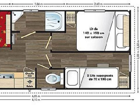 Hébergement 4 personnes - CONFORT