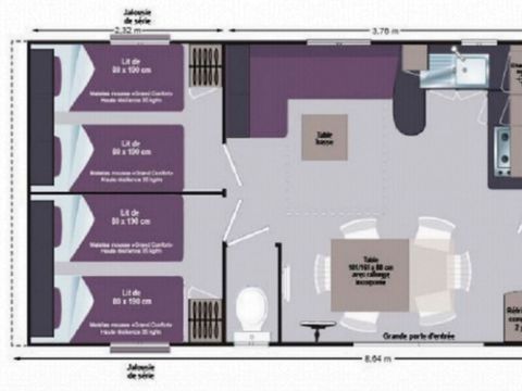 MOBILHOME 6 personnes - MH CONFORT 32m²