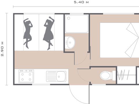 MOBILHOME 3 personnes - OLEANDRI