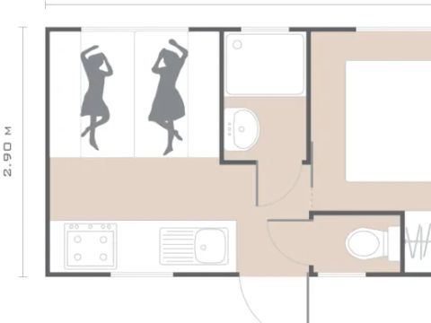 MOBILHOME 2 personnes - OLEANDRI