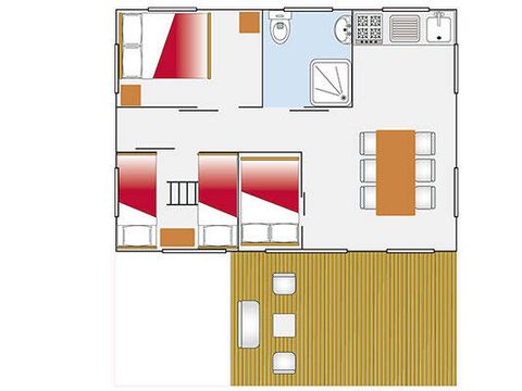 APPARTEMENT 6 personnes - Tente Safari Luxe XL | 6 personnes 3 chambres | Salle de bain | Climatisée | Lave-vaisselle