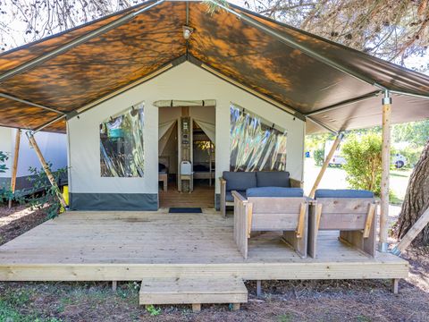 TENTE TOILE ET BOIS 5 personnes - Porto Sole - Tente Safari Confort