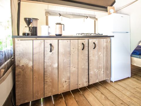 Tente en toile et en bois 5 personnes - Porto Sole - Tente Safari Confort