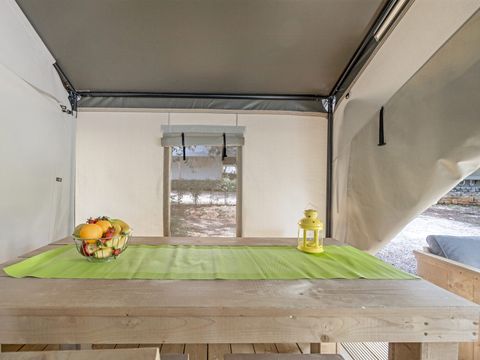 Tente en toile et en bois 5 personnes - Porto Sole - Tente Safari Confort