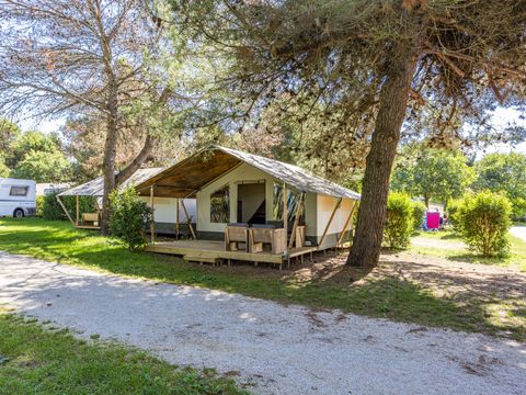Tente en toile et en bois 5 personnes - Porto Sole - Tente Safari Confort