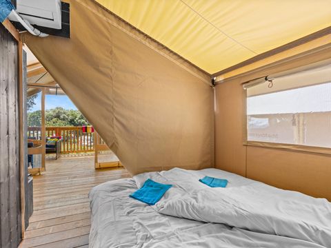 TENTE TOILE ET BOIS 5 personnes - Porto Sole - Tente Safari Bella Vista + air conditionné (5P)