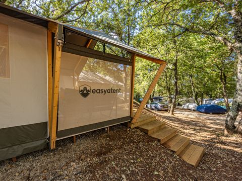 Tente en toile et en bois 5 personnes - Porto Sole - Tente Safari Bella Vista + air conditionné (5P)