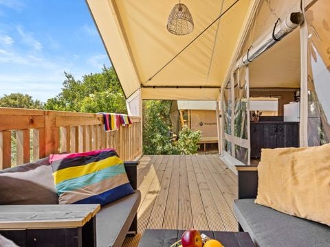 TENTE TOILE ET BOIS 5 personnes - Porto Sole - Tente Safari Bella Vista + air conditionné (5P)