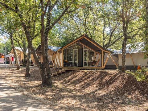 TENTE TOILE ET BOIS 5 personnes - Porto Sole - Tente Safari Bella Vista + air conditionné (5P)