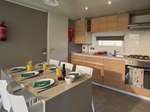 MOBILHOME 6 personnes - Premium Azure | 3 Ch. | 6 Pers. | Terrasse surélevée | Clim.