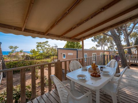 MOBILHOME 6 personnes - Premium Azure | 3 Ch. | 6 Pers. | Terrasse surélevée | Clim.