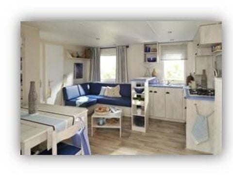 MOBILHOME 6 personnes - Comfort | 3 Ch. | 6 Pers. | Terrasse surélevée | Clim. | TV