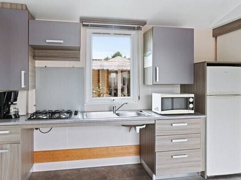 MOBILHOME 4 personnes - PMR | Comfort | 2 Ch. | 4 Pers. | Terrasse surélevée | Clim.