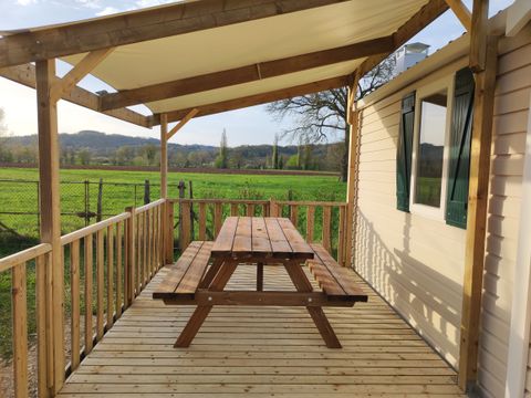 MOBILHOME 6 personnes - Mobil-home Confort 2ch terrasse semi couverte 5/6 pers