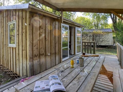Bungalow 1/5 personnes - Tit'home Bois et terrasse - 2 chambres - Sans - SAN