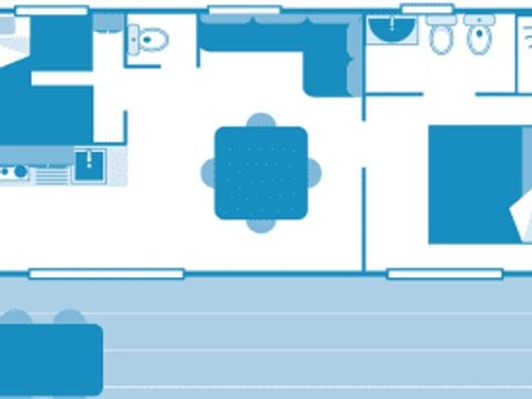 MOBILHOME 5 personnes - Cottage superieur 5p 2ch ***