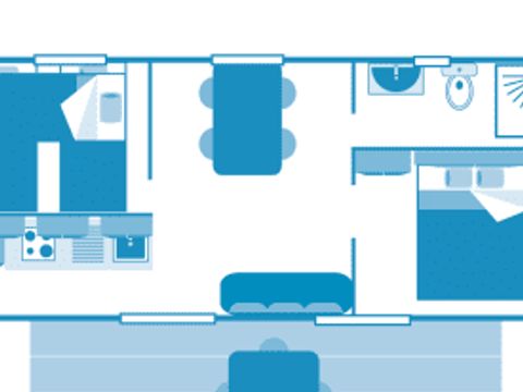 MOBILHOME 5 personnes - Cottage 5p 2ch ***