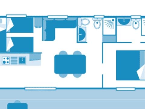 MOBILHOME 5 personnes - Cottage superieur 5p 2ch 2sdb ****