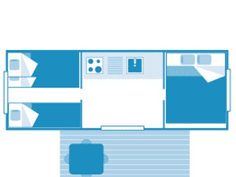 MOBILHOME 5 personnes - Tente Kenya 5p 2ch **