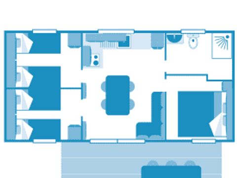 MOBILHOME 6 personnes - Cottage Famille 6p 3ch ***