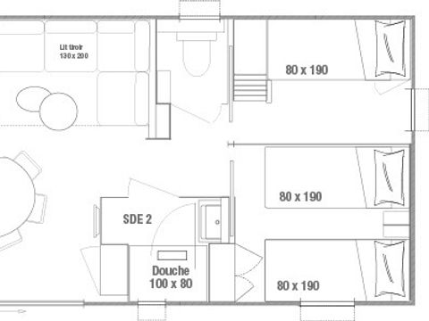MOBILHOME 6 personnes - Key West Lumio 3 chambres - 2 salles de bain