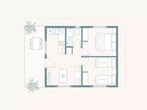 BUNGALOW 4 personnes - Bungalow 3 Pièces 4 Personnes Climatisé