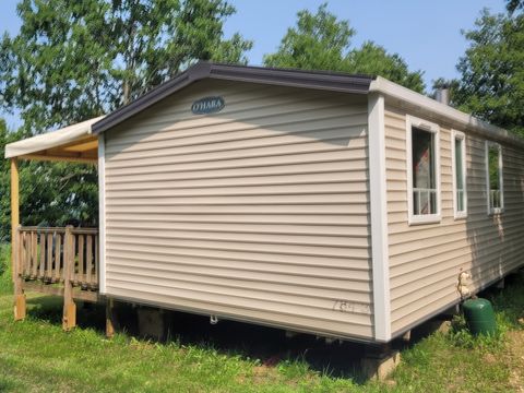 MOBILHOME 6 personnes - Mobil-home Premium 30 m² (3 chambres) terrasse semi-couverte 15m² + TV + LV + Clim 6 pers