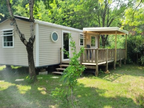 MOBILHOME 6 personnes - Mobil-home Premium 30 m² (3 chambres) terrasse semi-couverte 15m² + TV + LV + Clim 6 pers