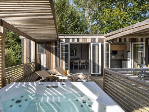 MOBILHOME 6 personnes - Cabane Luxe 4 pièces 6 personnes Climatisée + Jacuzzi