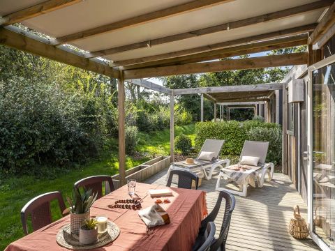 MOBILHOME 6 personnes - Cabane 4 Pièces 6 Personnes Climatisée + TV