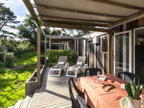 MOBILHOME 6 personnes - Cabane 4 Pièces 6 Personnes Climatisée + TV