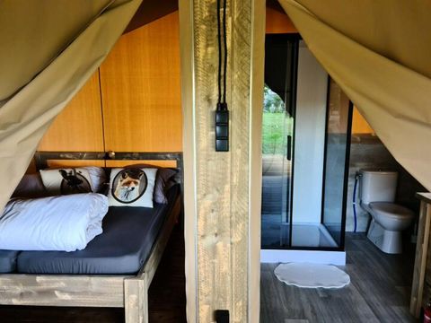 Tente en toile et en bois 4 personnes - LODGE SAFARI