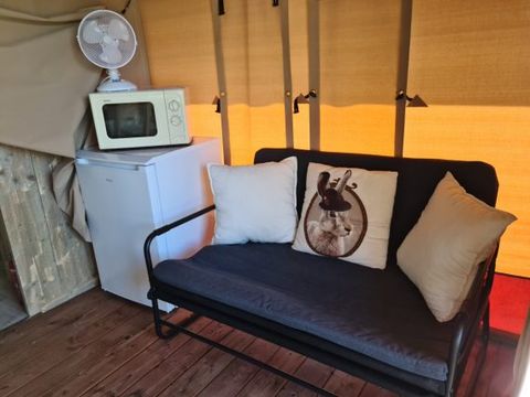 Tente en toile et en bois 4 personnes - LODGE SAFARI