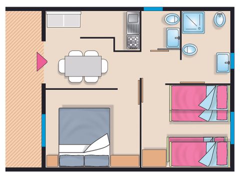 BUNGALOW 6 personnes - Deluxe Plus  - 40m²