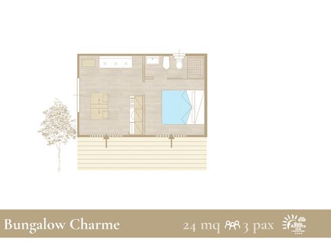 BUNGALOW 3 personnes - Charme D