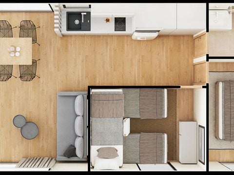 LODGE 5 personnes - Family Lodge - 2 Chambres