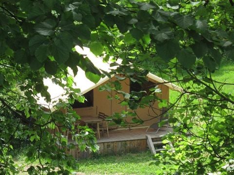 TENTE TOILE ET BOIS 6 personnes - Tente Safari Cabanon