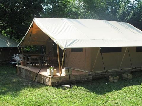TENTE TOILE ET BOIS 6 personnes - Tente Safari Cabanon