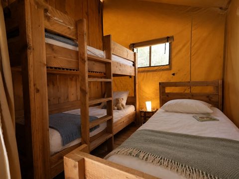 Tente en toile et en bois 5 personnes - Tente Lodge Luxe