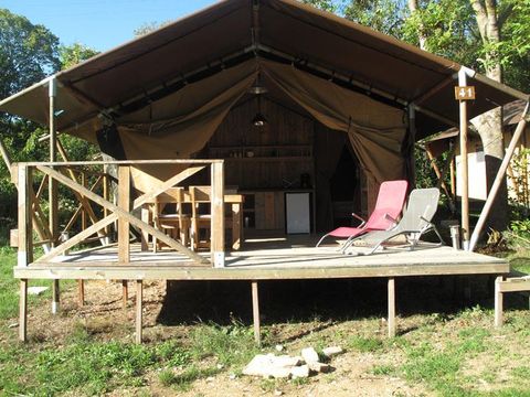 Tente en toile et en bois 5 personnes - Tente Lodge Luxe