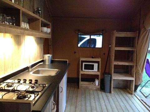 Tente en toile et en bois 5 personnes - Tente Lodge Luxe