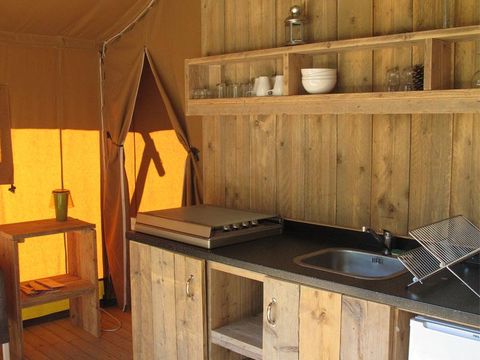 Tente en toile et en bois 5 personnes - Tente Lodge Luxe