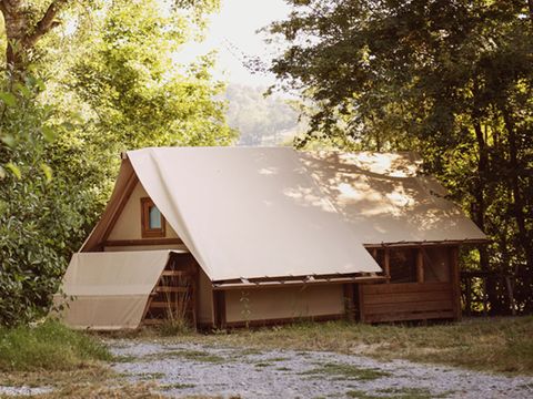 Tente en toile et en bois 2 personnes - Tente Glamping Drome