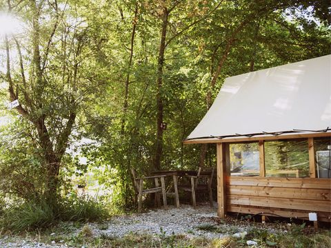Tente en toile et en bois 2 personnes - Tente Glamping Drome
