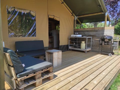 TENTE TOILE ET BOIS 4 personnes - GP4 Tente safari Greenlodge avec sanitaire privé
